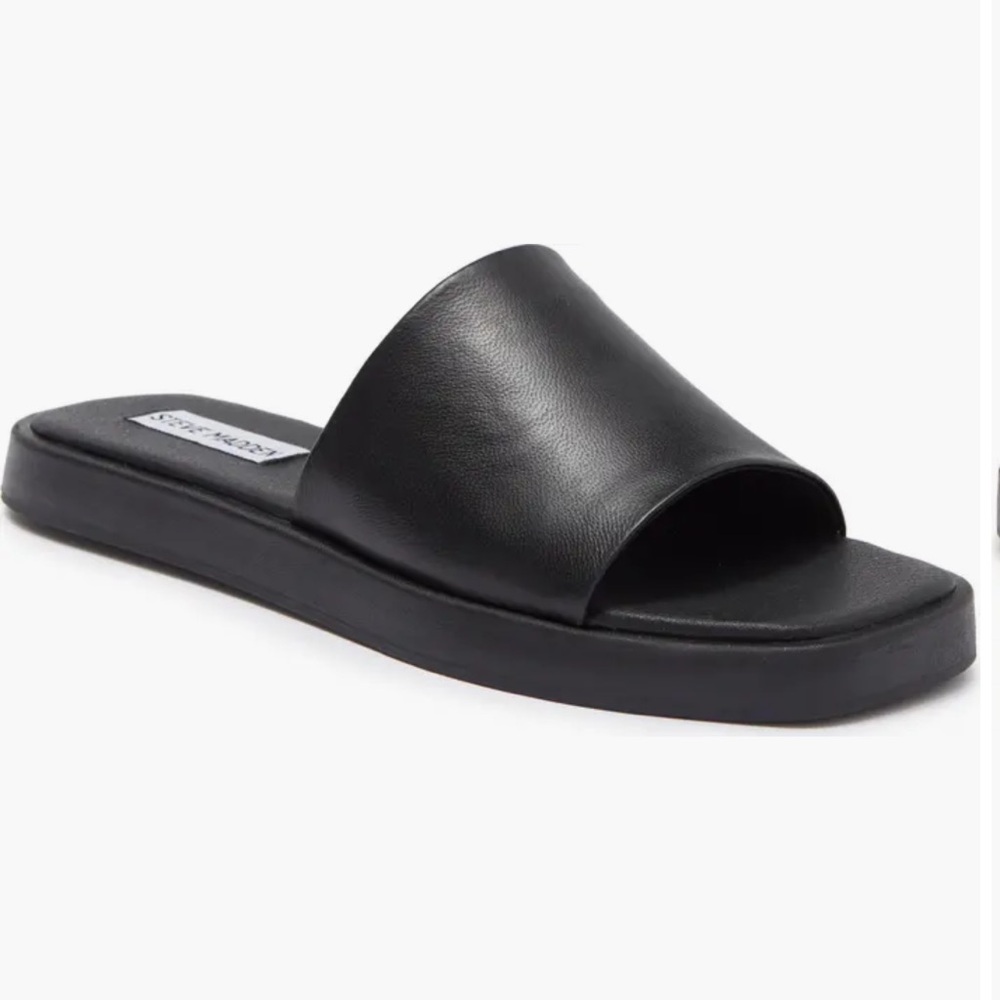 Steve Madden Elegant Black Slide Sandals